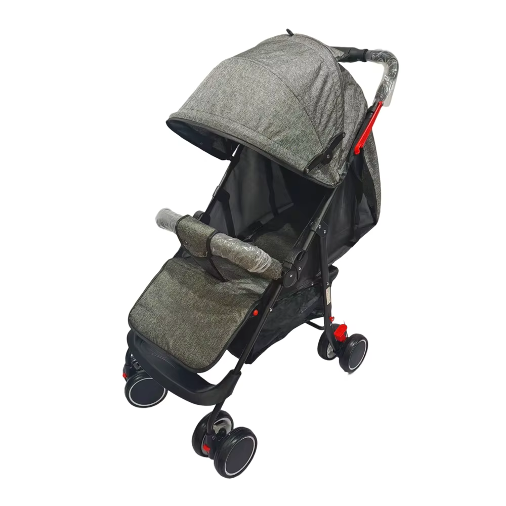 Lightweight Foldable Heavy-Duty Metal Frame Baby Buggy Stroller — image 6