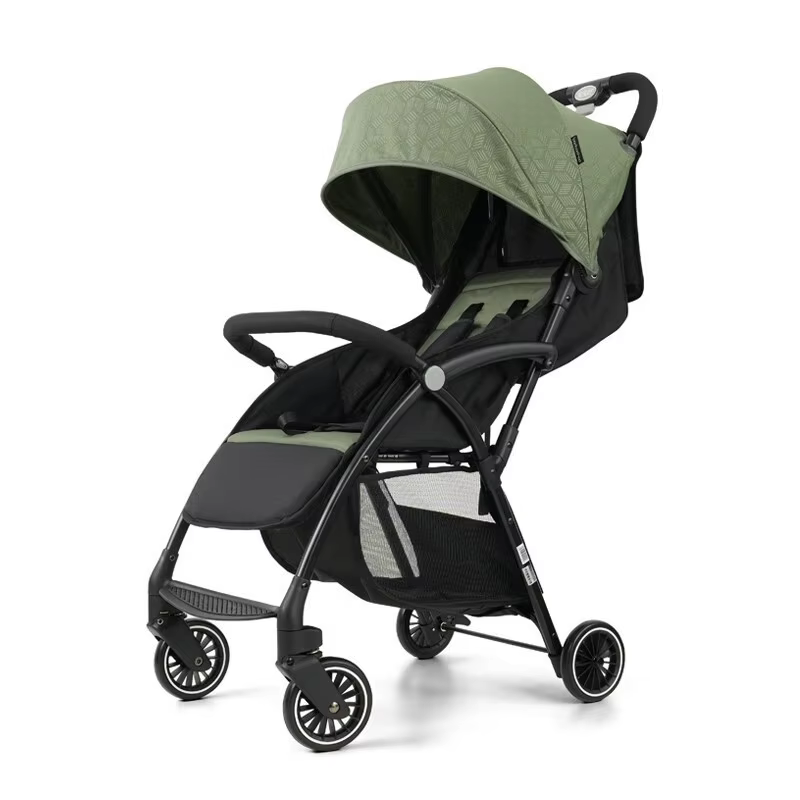 Portable Folding Cushioned Four-wheel 3-in-1 Alloy Baby Stroller — image 4