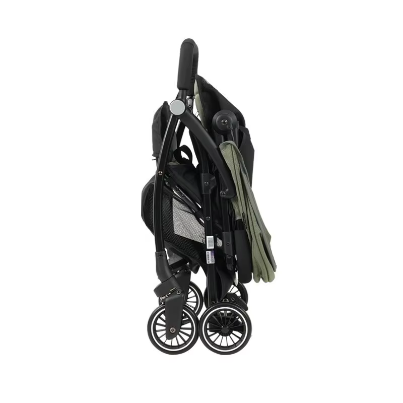 Portable Folding Cushioned Four-wheel 3-in-1 Alloy Baby Stroller — image 6