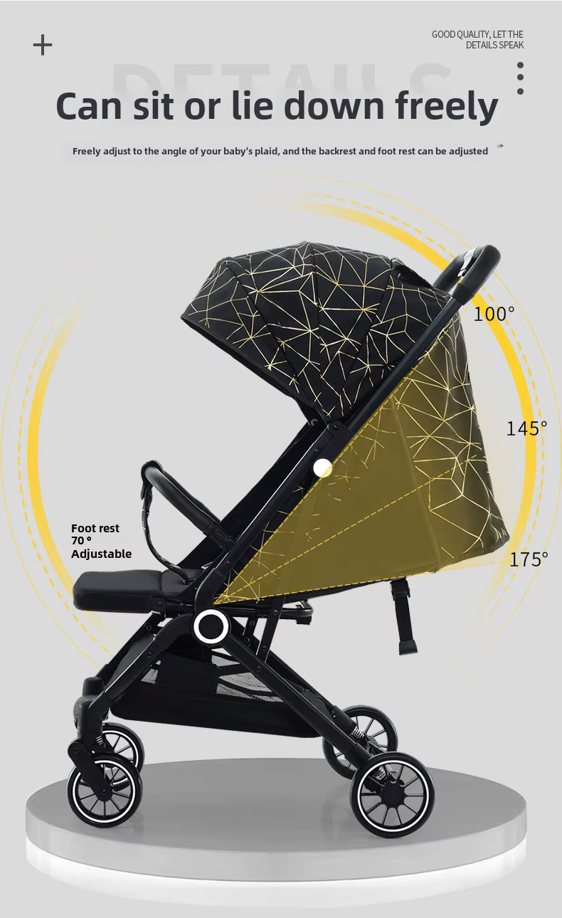 Customizable Alloy Frame Portable Folding Baby Stroller — image 6