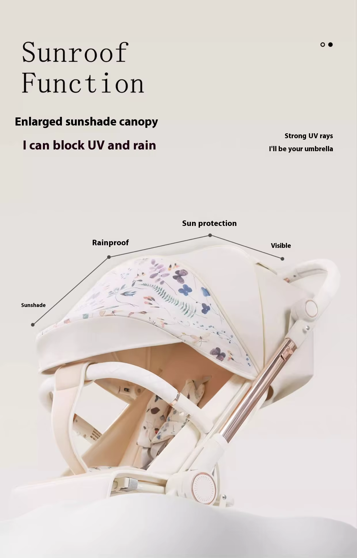 Customizable High-Landscape Two-Way Baby Stroller — image 6