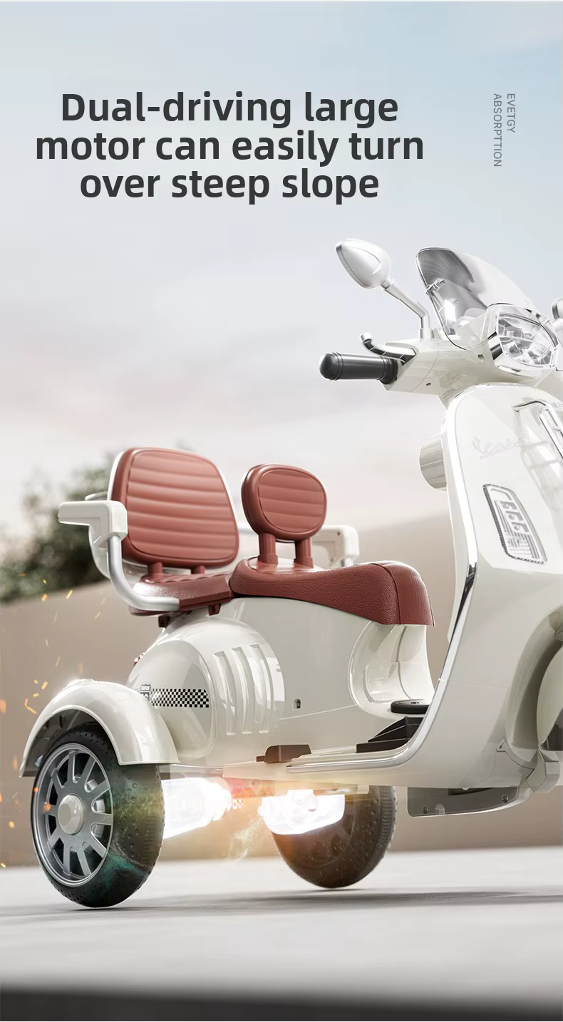 Customizable Double-Seater Electric Tricycle for Kids — image 5