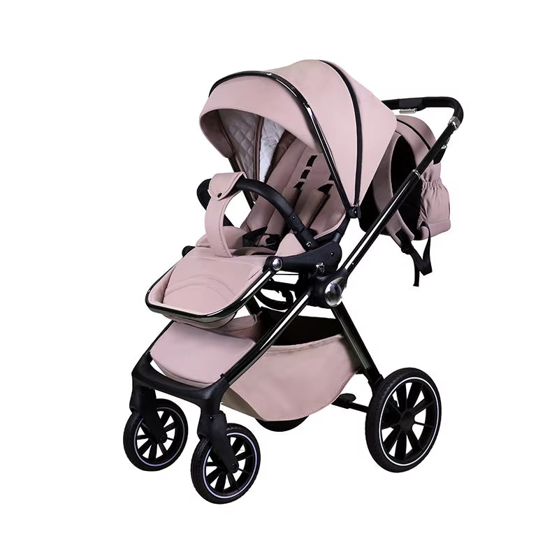 Lightweight Four-Wheel High-View Baby Stroller — image 2