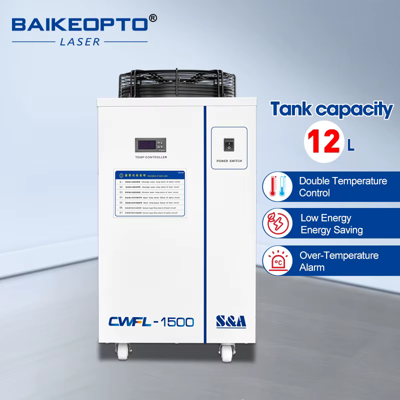 S&A CWFL-1500 1500W Dual Temperature Control Water Chiller — image 4