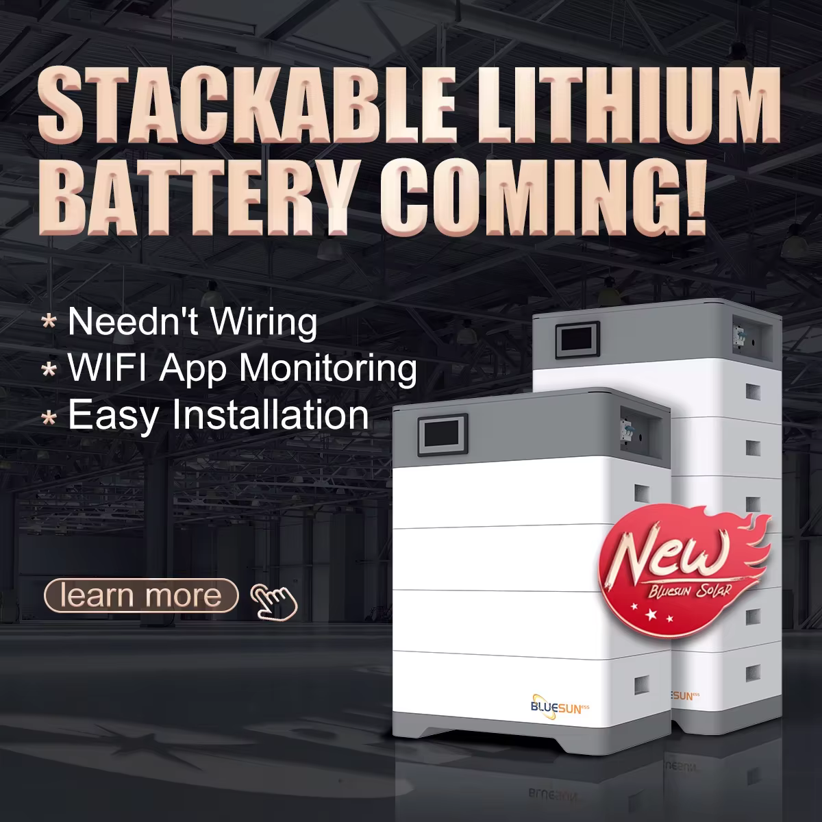 Bluesun 48V Lithium Battery 51.2V 50Ah — image 2