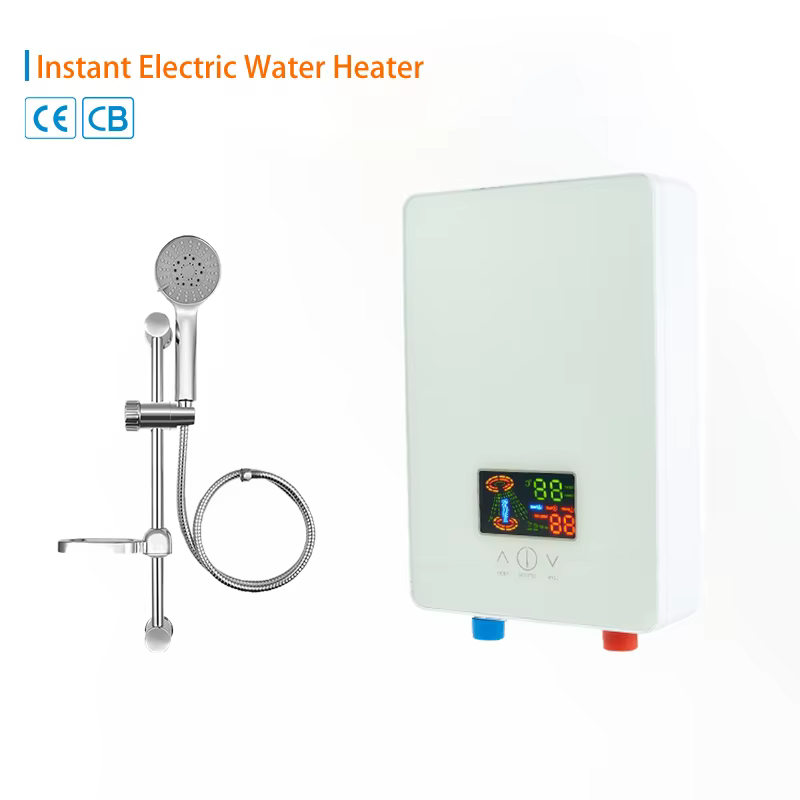 Portable Small Size Button-type Instant Electric Shower Water Heater — image 2