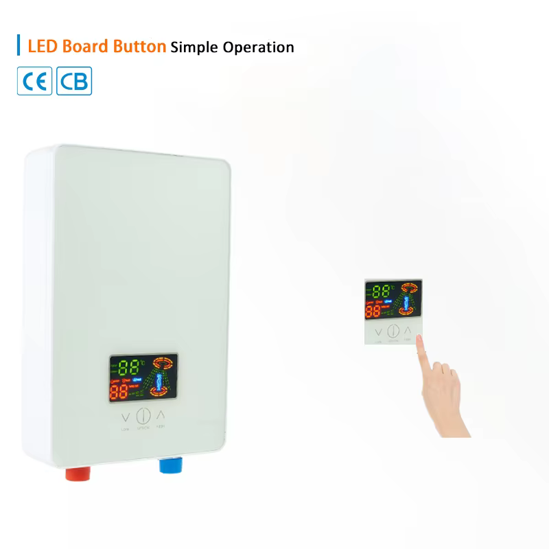 Portable Small Size Button-type Instant Electric Shower Water Heater — image 4