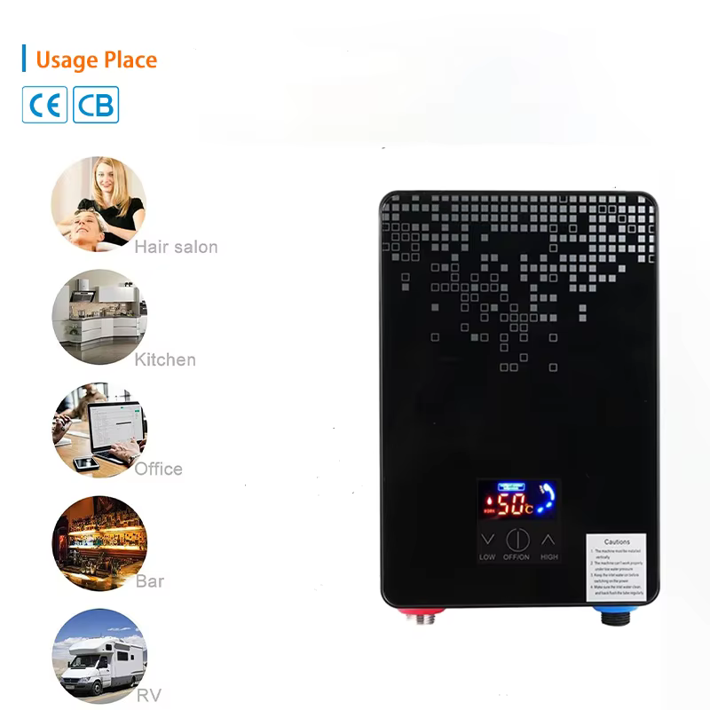 Portable Button-type Big Screen Instant Electric Shower Water Heater — image 6