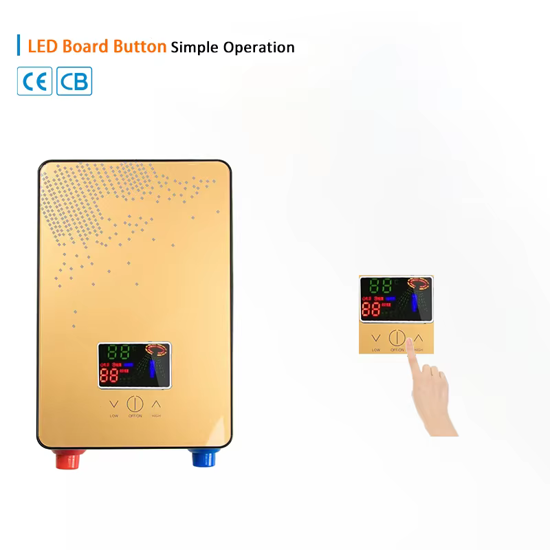 Wholesale Portable Button-type Big Screen Design Instant Electric Shower Water Heater — image 4