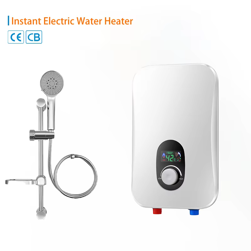 Wholesale Button-type with Knob Big Screen Design Instant Electric Shower Water Heater — image 2