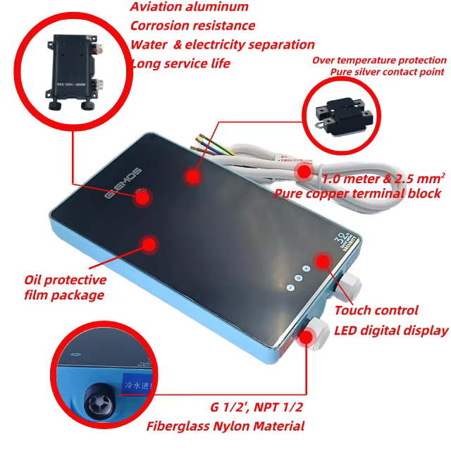 5KW Tankless Electric Water Heater with LED Display — image 4