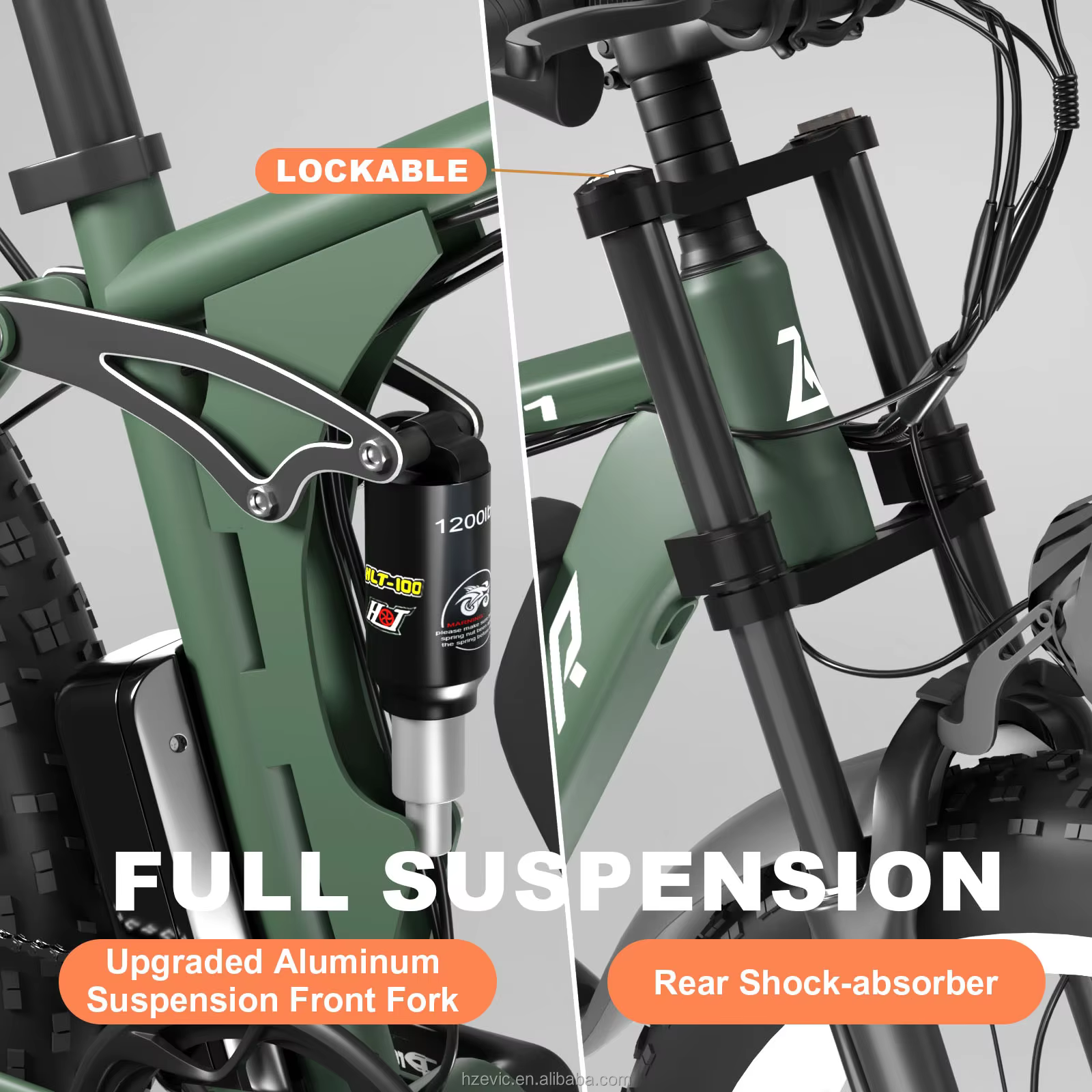 ZEEGR 1000W Electric Fat Tire Bike — image 3