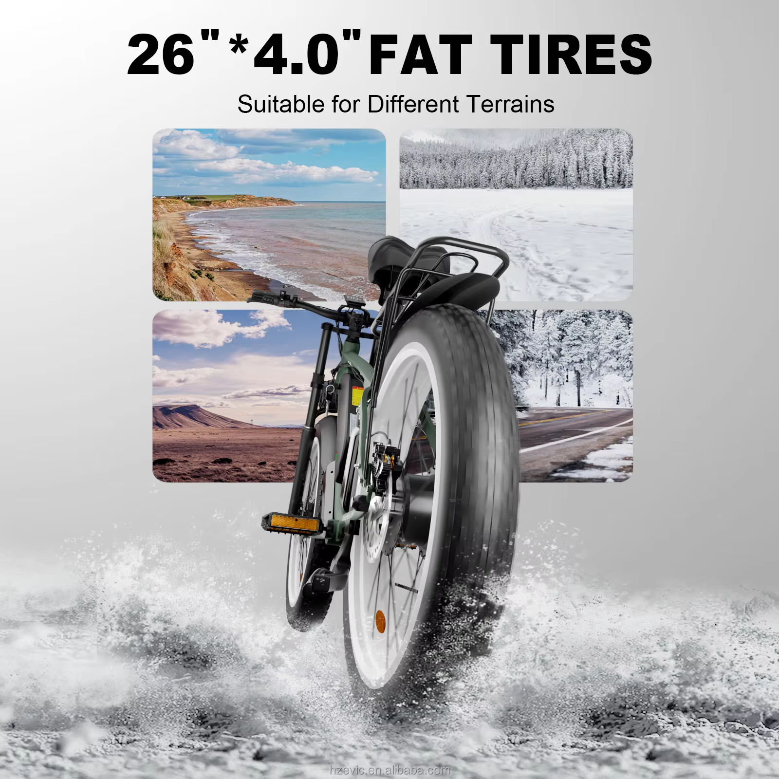ZEEGR 1000W Electric Fat Tire Bike — image 4