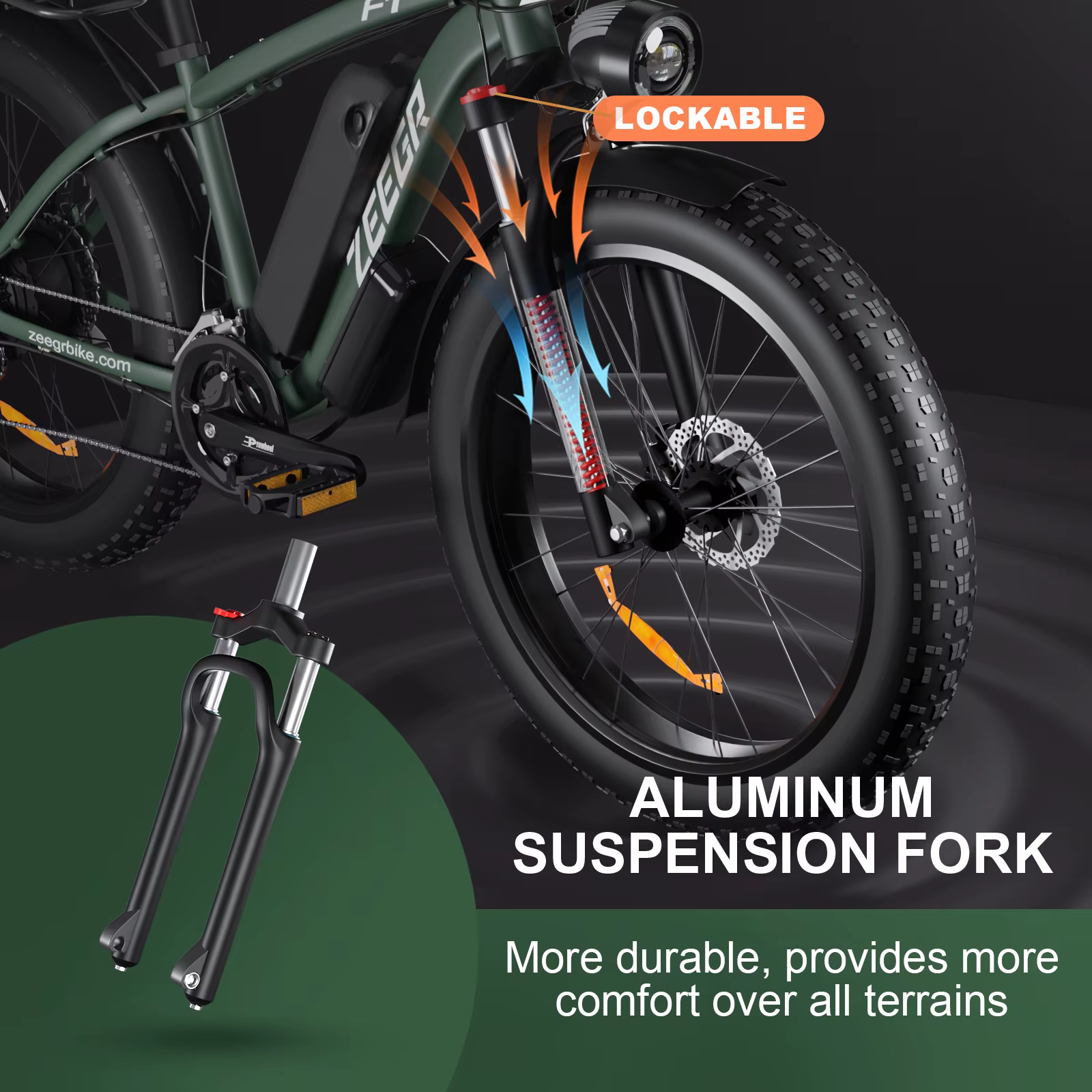 Zeegr Electric Bicycle 48V 1000W Fat Tire — image 6