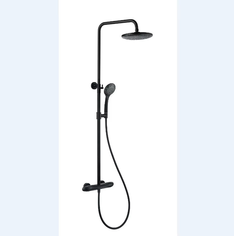 Prism Shape Body Bathroom Hot Cold Water Mixer Thermostatic Shower Set — image 5