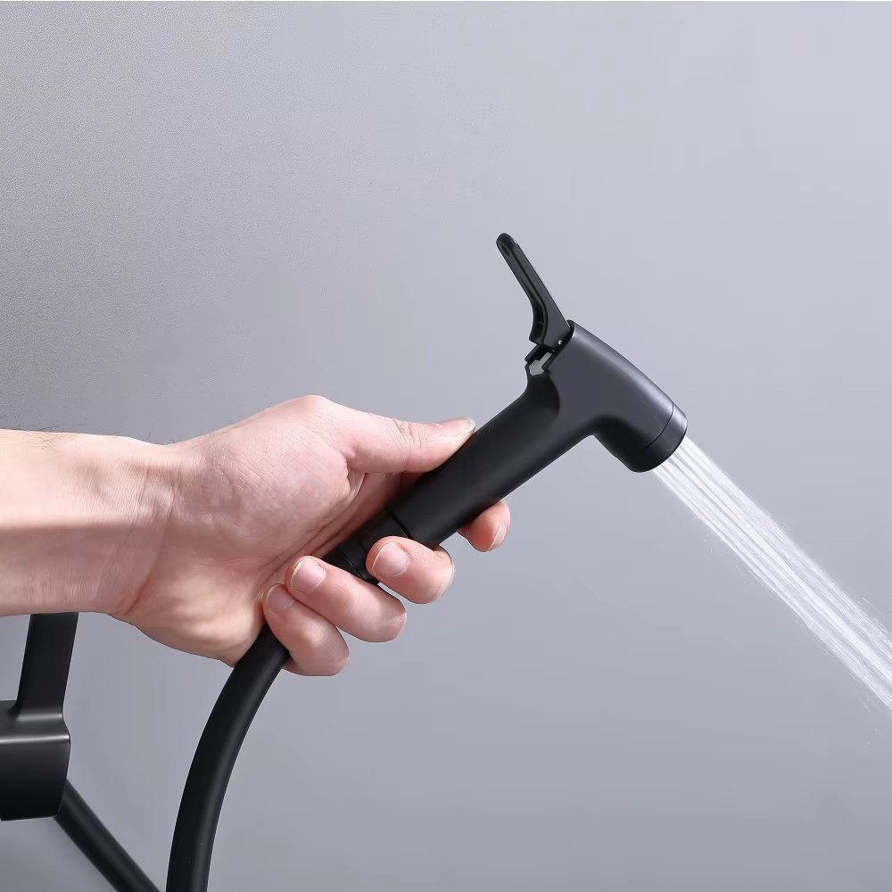 Matte Black Solid Brass 4 Functions Shower Faucet — image 6