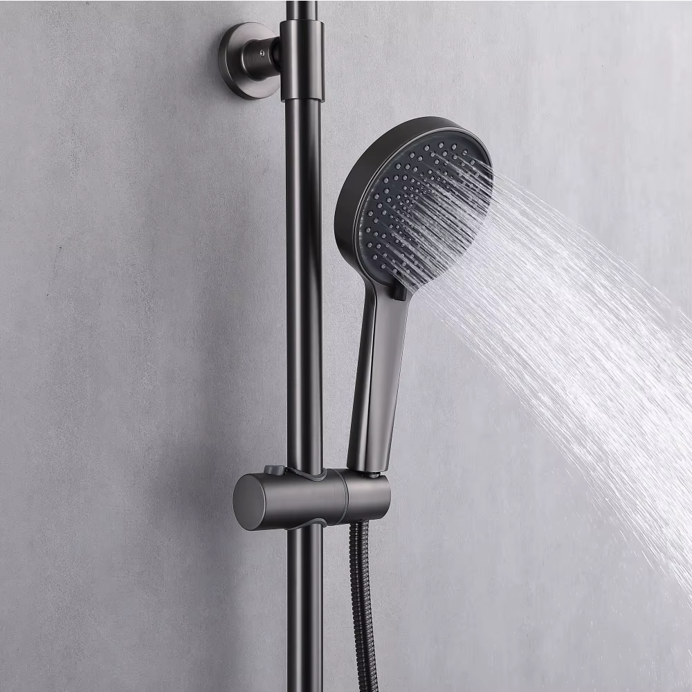 Gun Grey Brass Luxury Shower Faucet — image 4