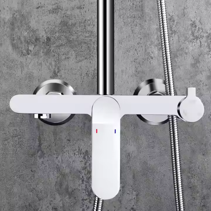 Brass Shower Set with Commodity Shelf — image 4