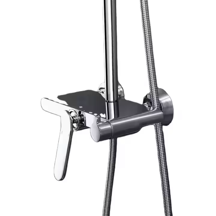 Brass Shower Set with Commodity Shelf — image 6