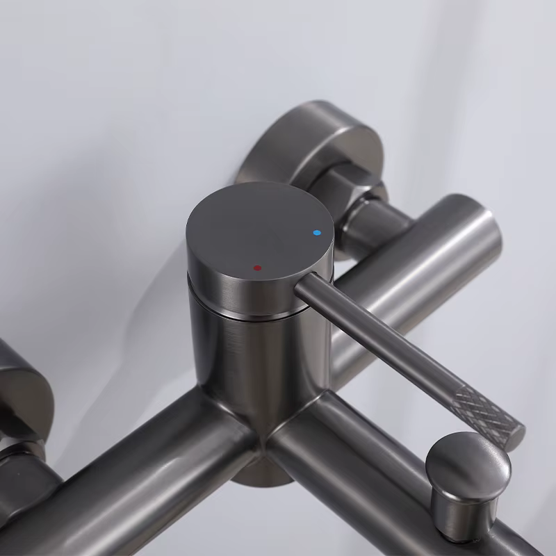 Contemporary Matte Black Wall Mounted Bathroom Hand Shower Set — image 5