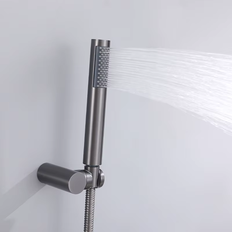 Contemporary Matte Black Wall Mounted Bathroom Hand Shower Set — image 6