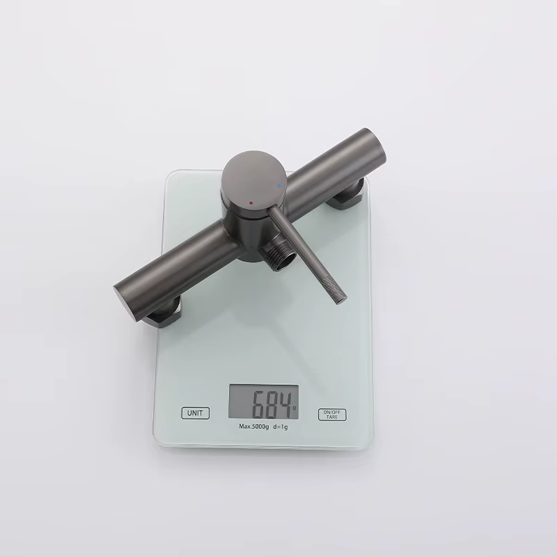 Black Hot Cold Wall Mounted Bathroom Shower Set — image 4