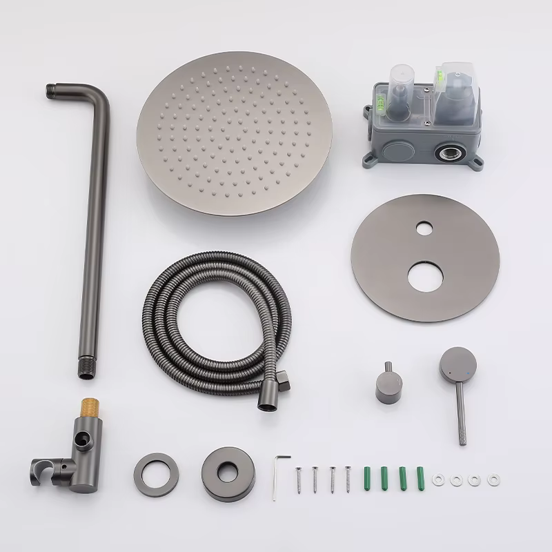 Tiktok Trends Stainless Steel Gun Grey Shower Set — image 6