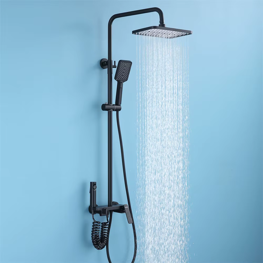 New Design Black Color Plastic Shower Head — image 2