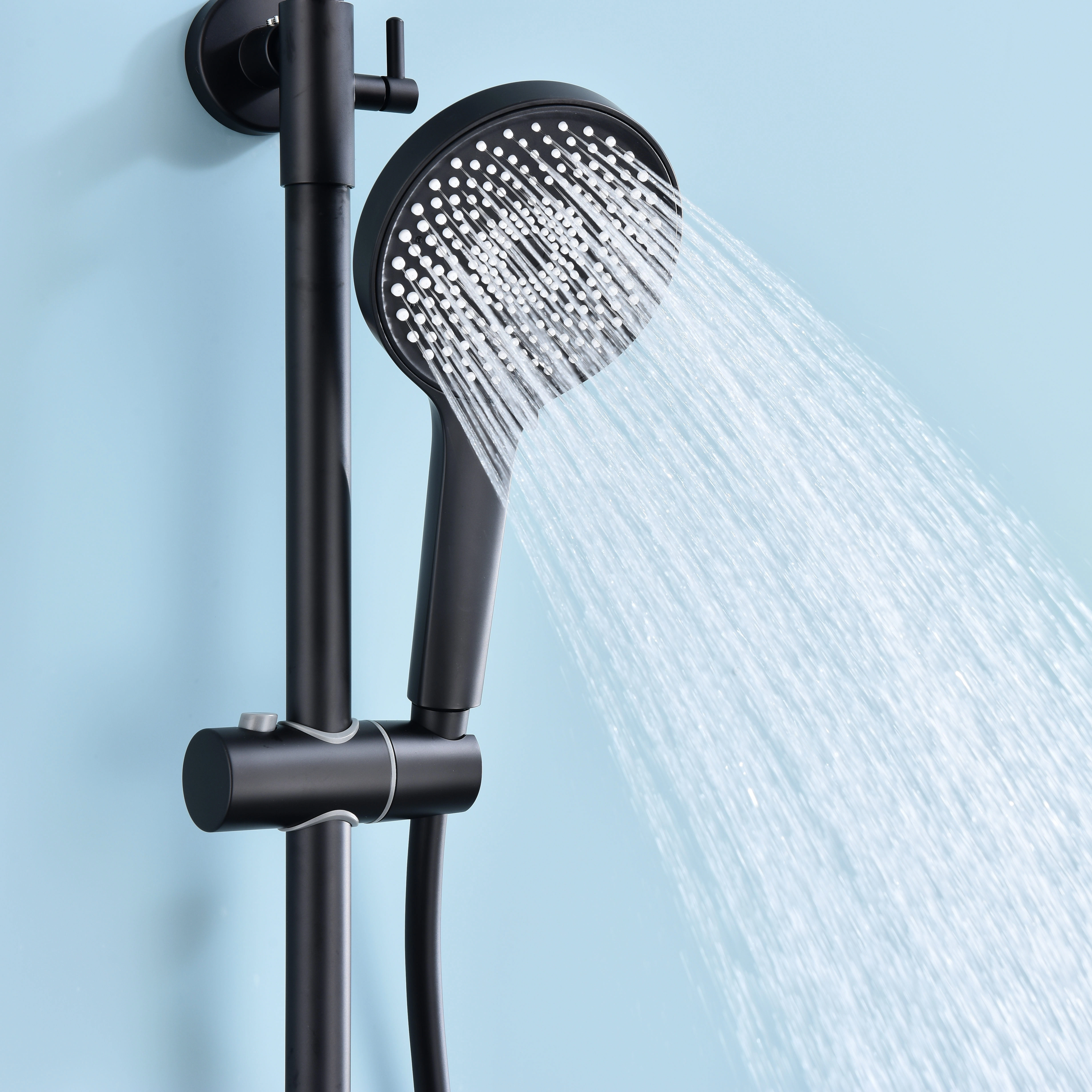 High-End Quality Black Color 2 Handle Shower Set — image 4