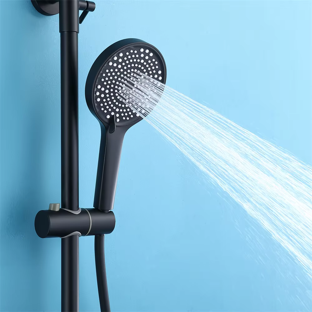 3 Ways Matte Black Bathroom Shower Set — image 3