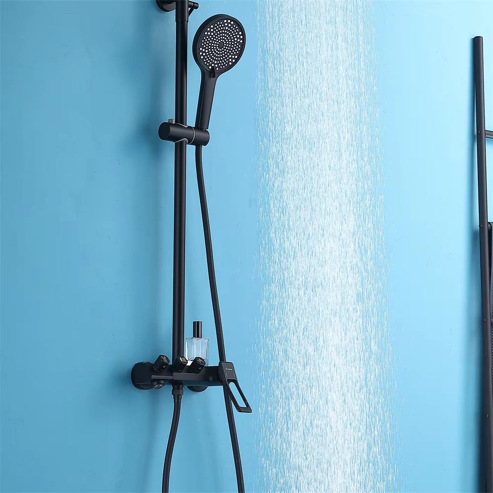 3 Ways Matte Black Bathroom Shower Set — image 4