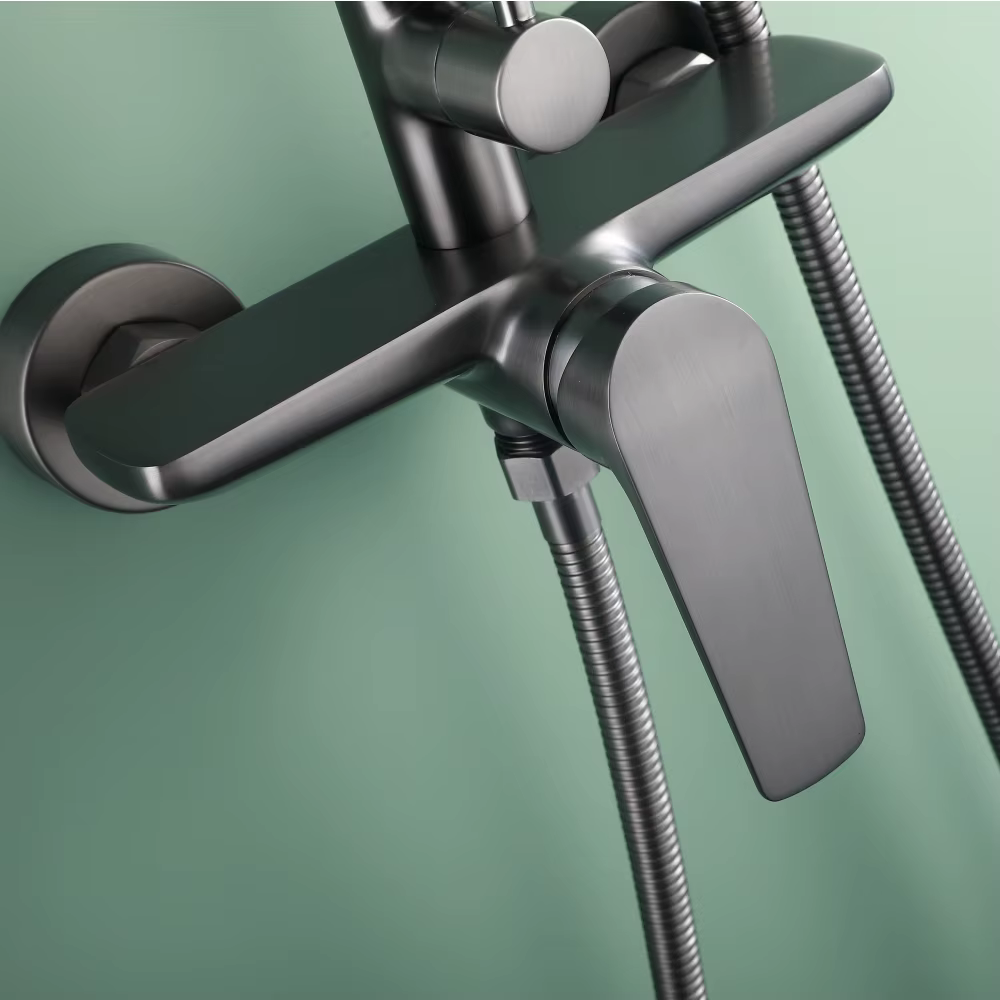 Gun Grey Wall Mounted Bathroom Shower Set — image 4