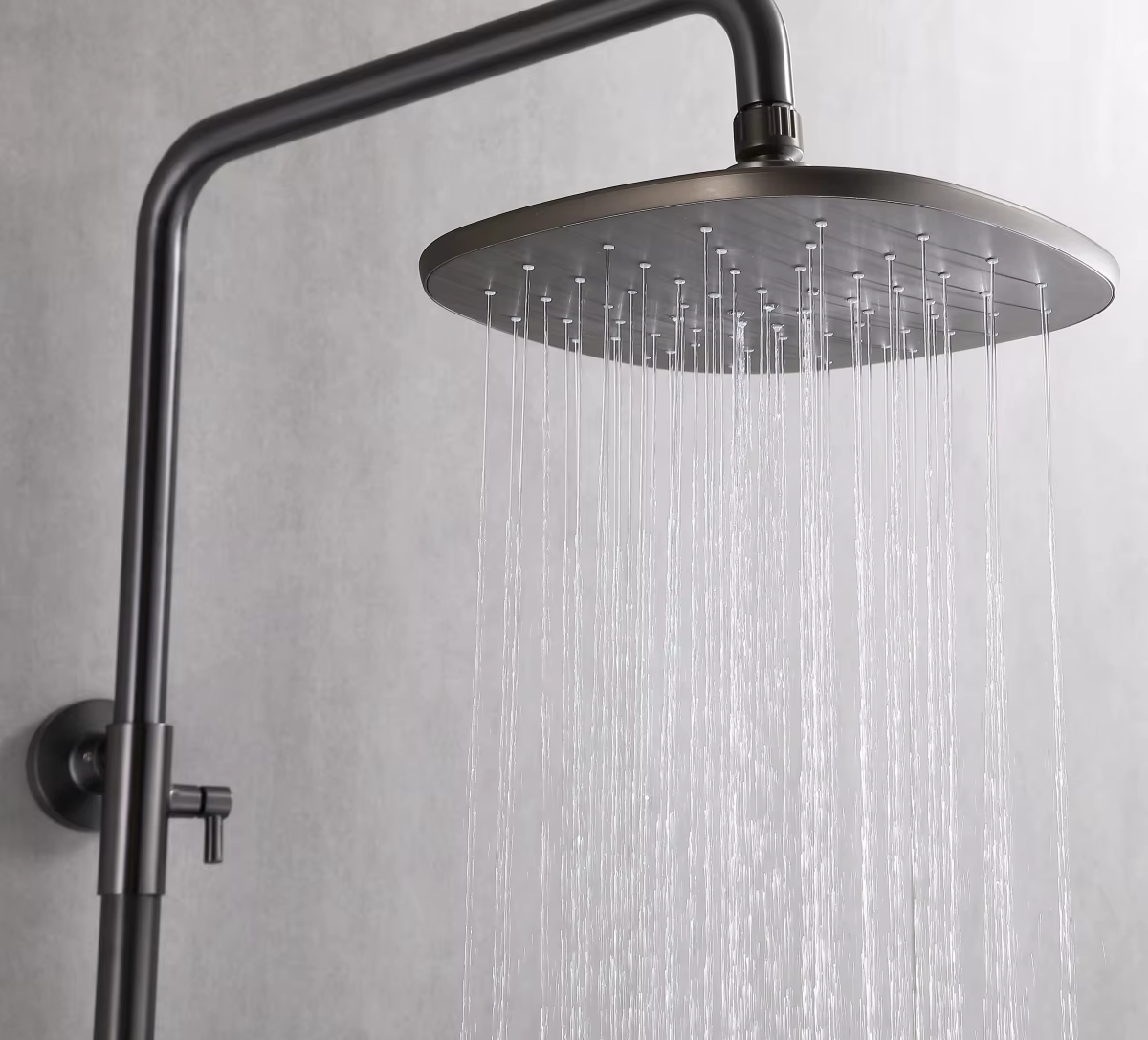 Power Quality Popular Gun Grey Square 3 Ways Shower Set System — image 3