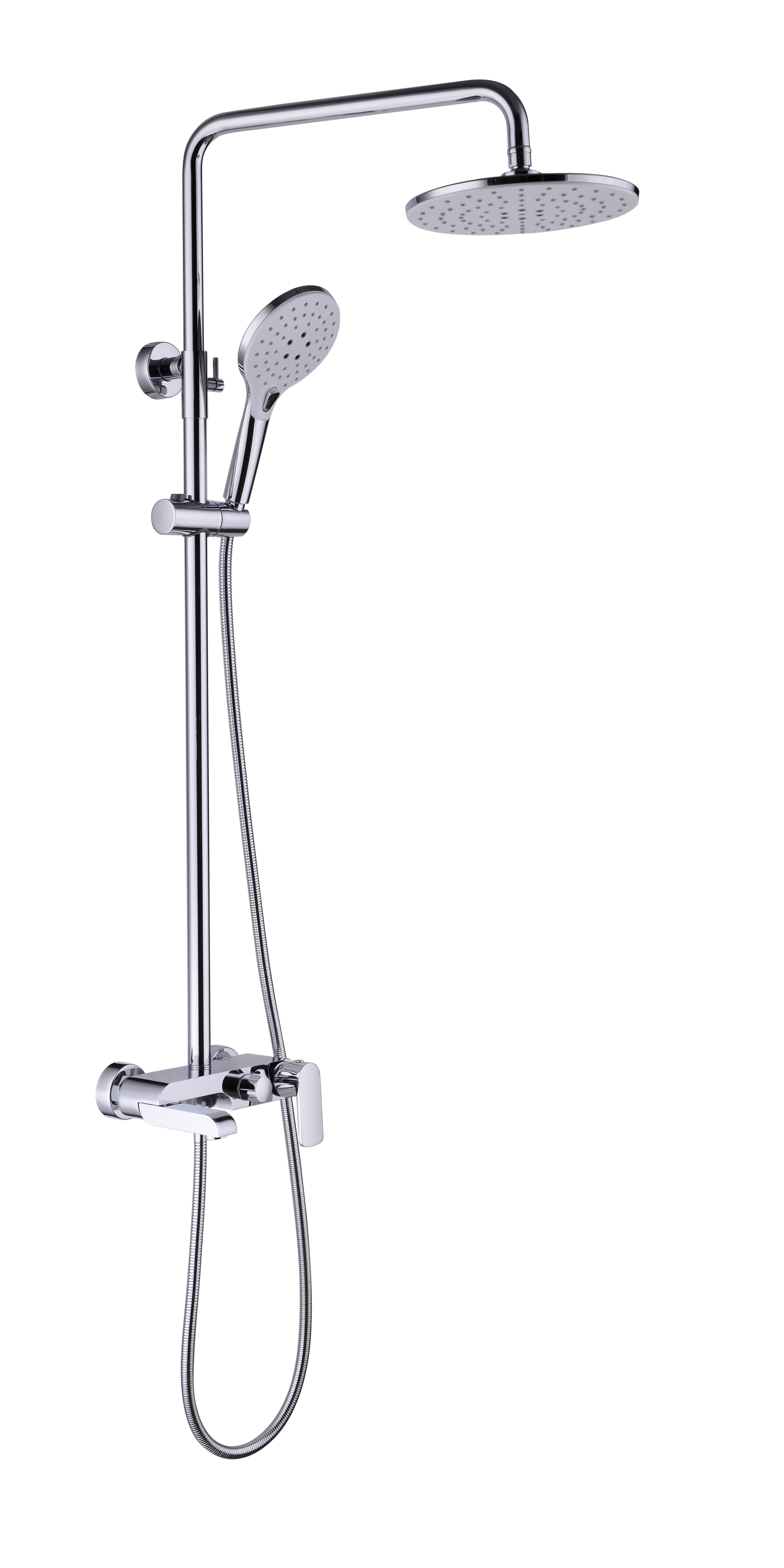 High-End Polished Chrome Brass Shower Set — image 2