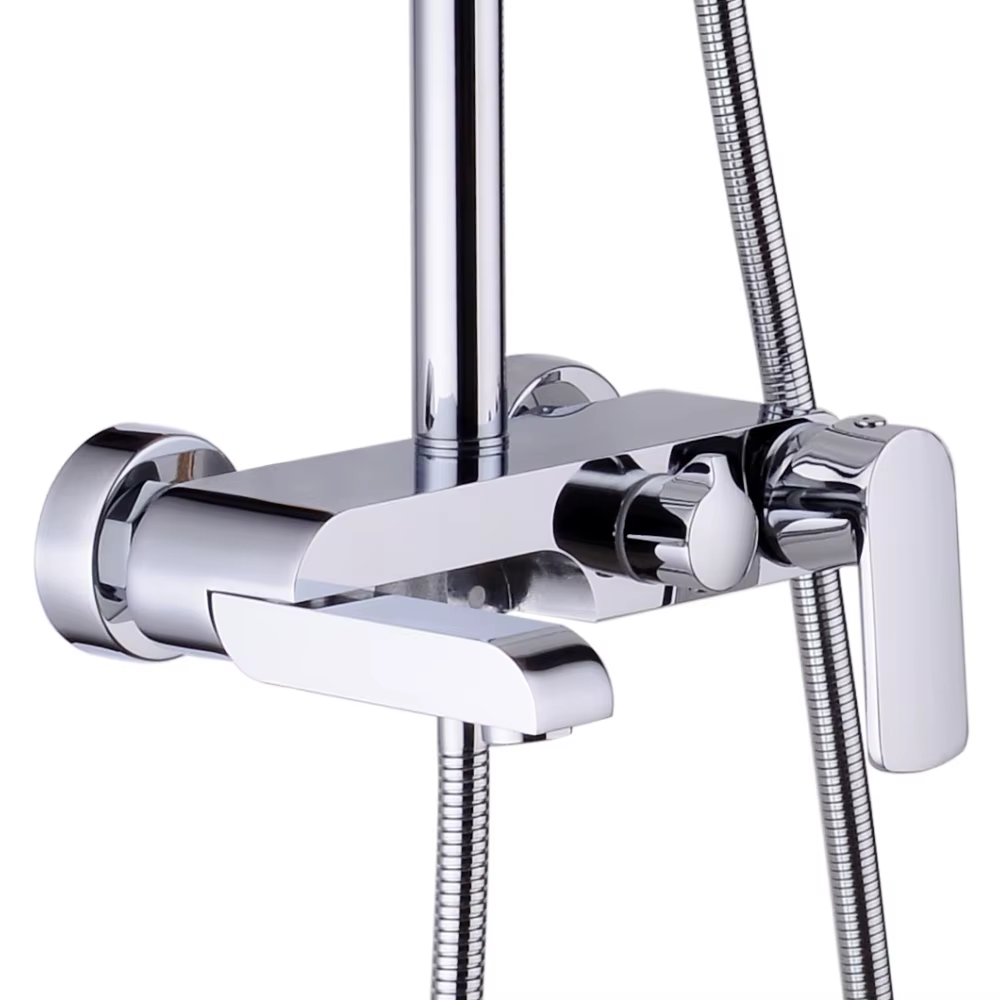 High-End Polished Chrome Brass Shower Set — image 3