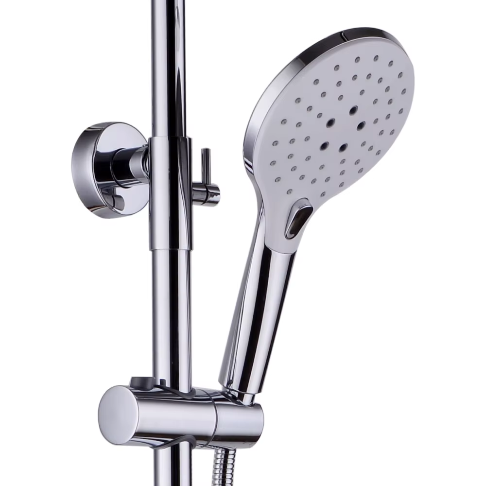 High-End Polished Chrome Brass Shower Set — image 4