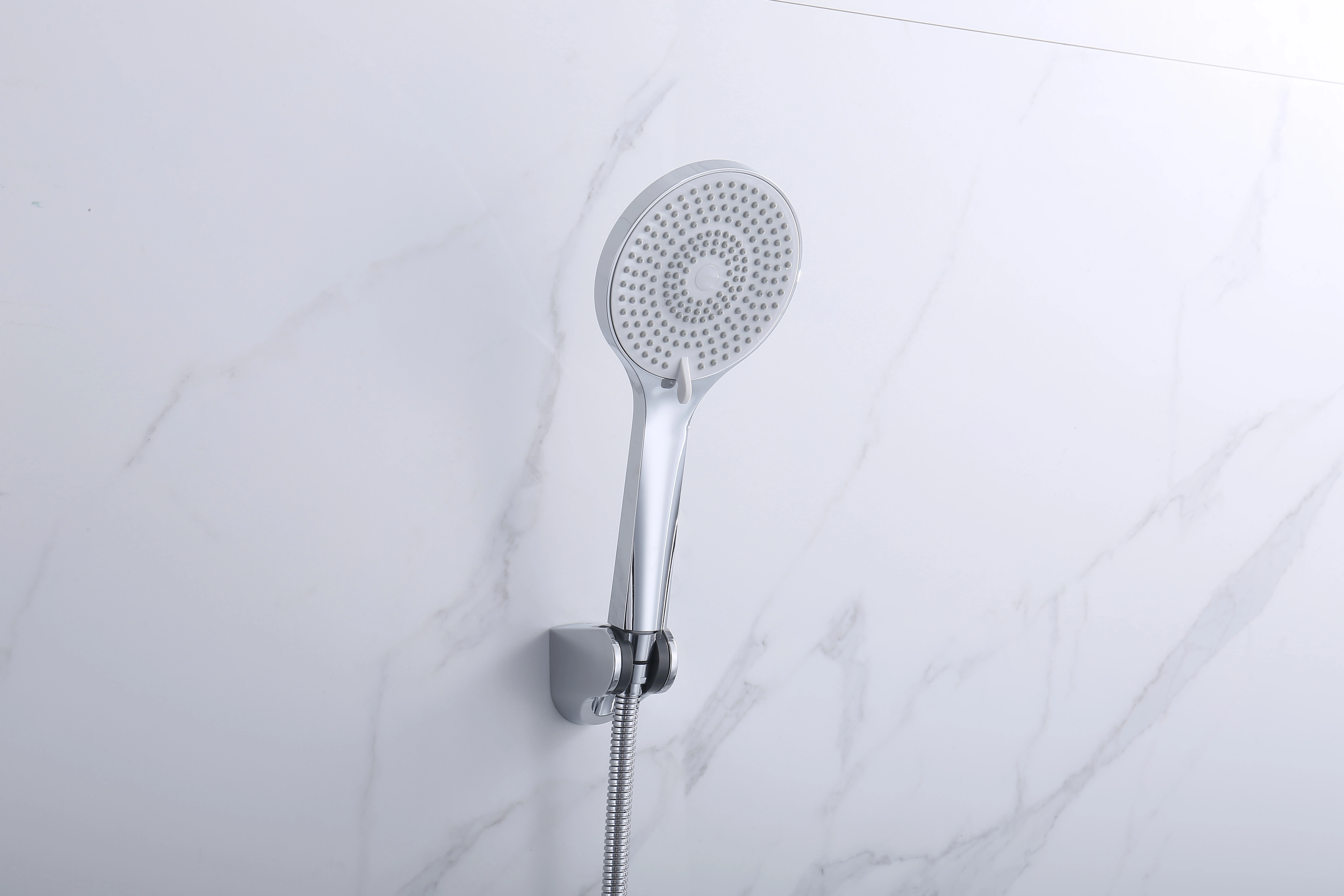 Popular Style Strong Quality Simple Chrome Brass 2 Ways Shower Set — image 5