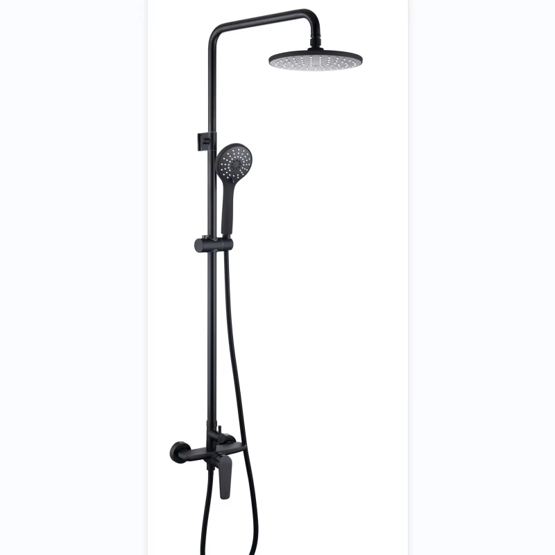 Matte Black Bath Rain Shower Mixer Set — image 4