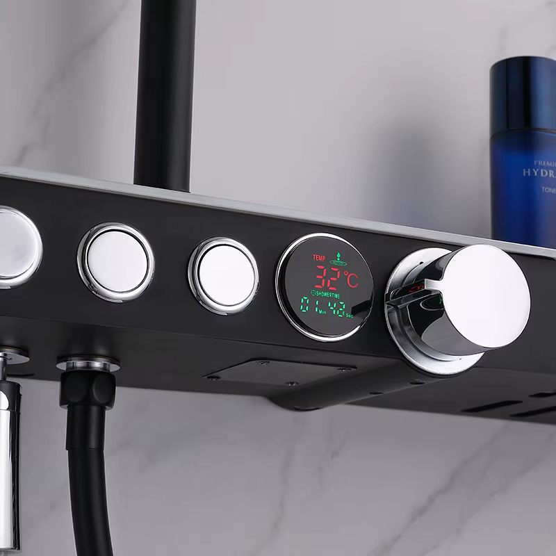 Luxury Bathroom Push Button Shower Combo Set — image 2