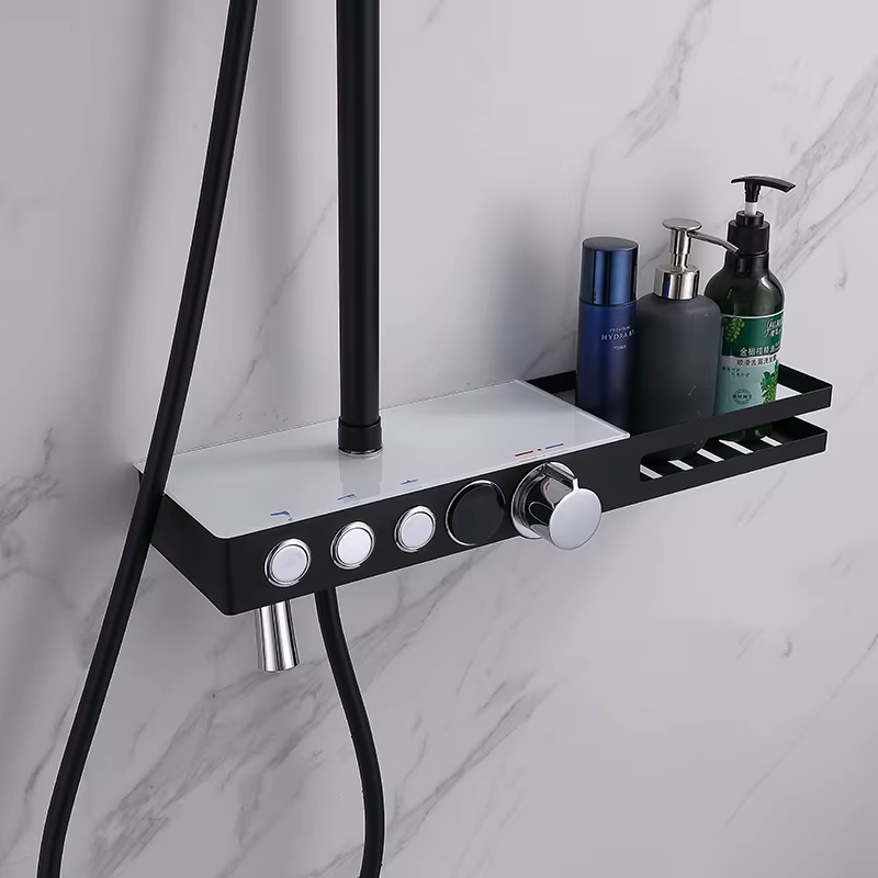 Luxury Bathroom Push Button Shower Combo Set — image 3