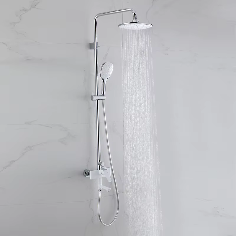 High Quality Brass Chrome White Bathroom Shower Mixer — image 4