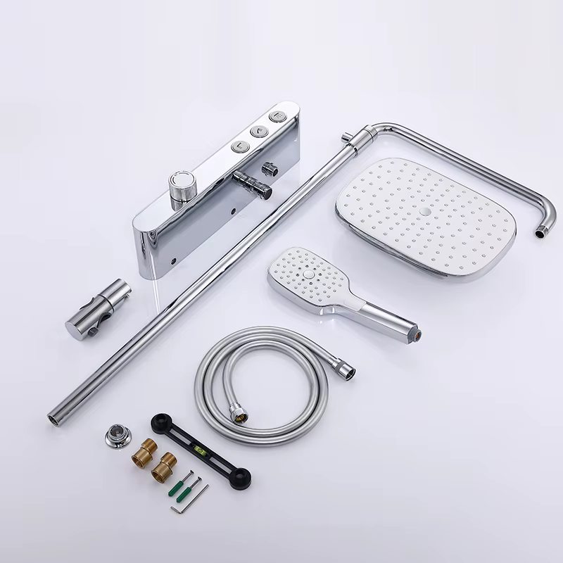 Polished Chromed Bathroom Rain Shower Set — image 3