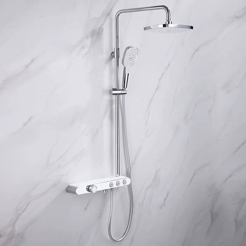 Polished Chromed Bathroom Rain Shower Set — image 4