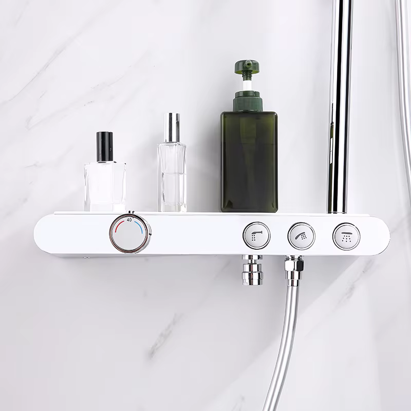 Polished Chromed Bathroom Rain Shower Set — image 6