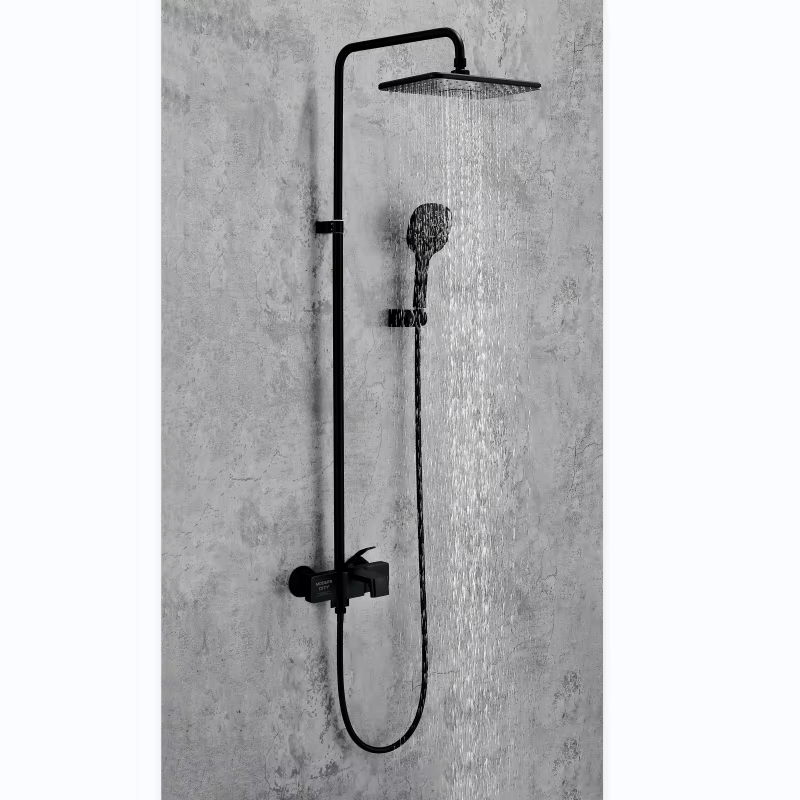 Factory Direct Luxury Shower System Exposed Matte Black Shower Set — image 2