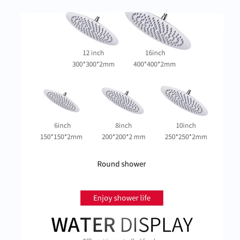 Round Brushed Shower Head and Faucet Set — image 6