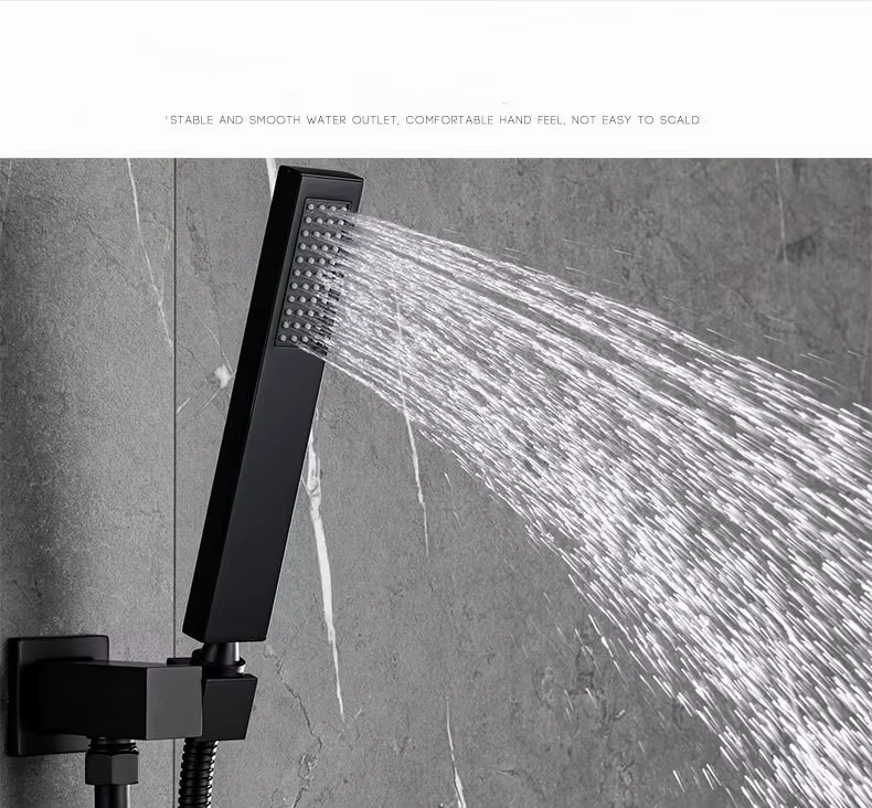 Big Square Black Fixed Shower Head — image 4