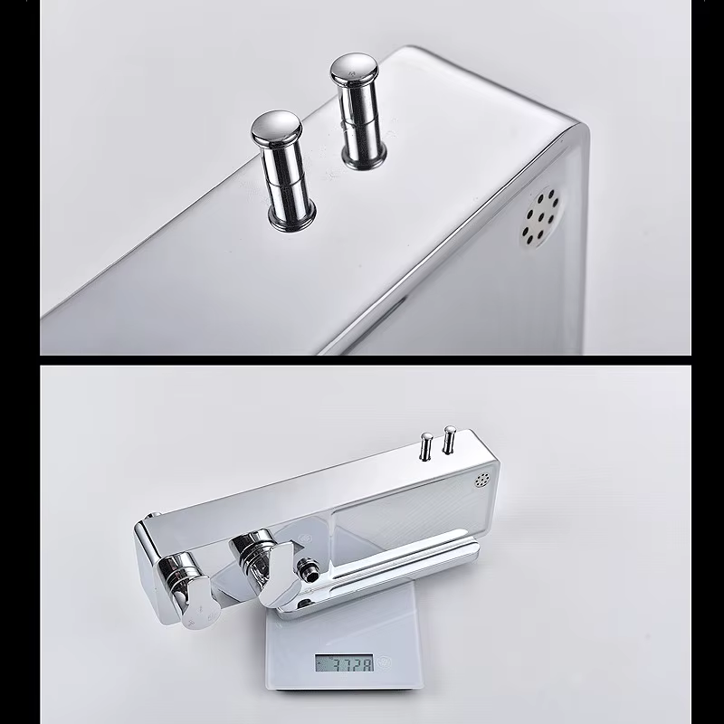 Luxury Chrome Color Shower Set with Shampoo Shelf — image 5