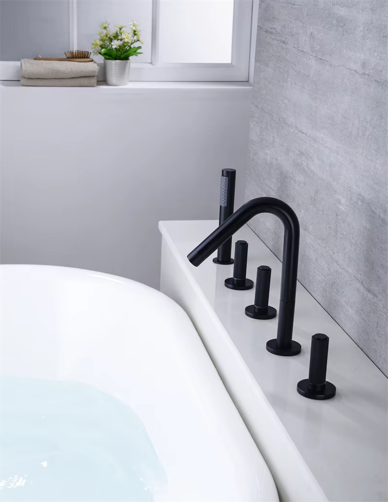 YUFA Matte Black Water Saving Bathtub Mixer — image 2