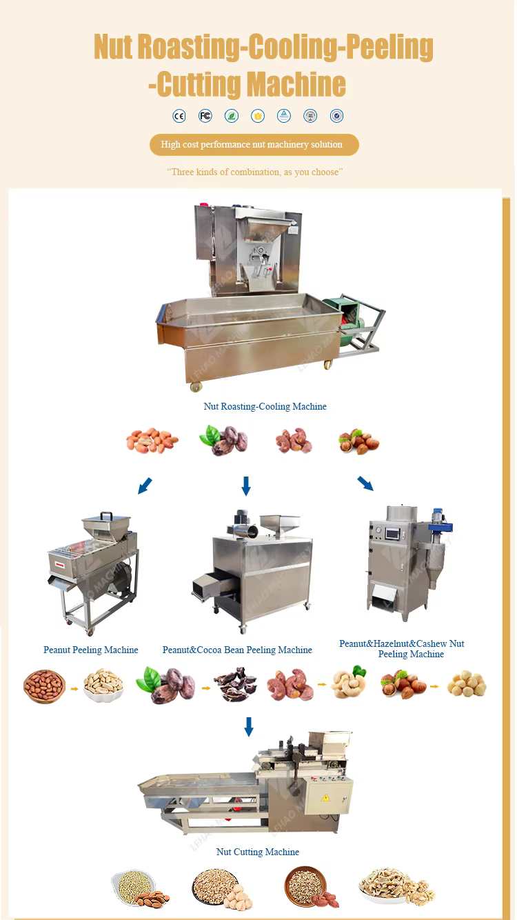 Professional Peanut Roasting Peeling Cutting Machine — image 3